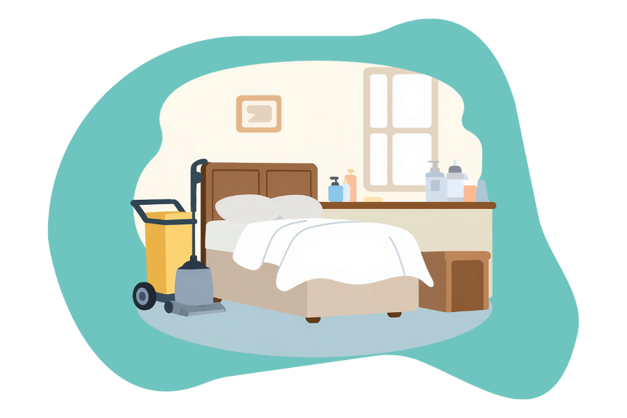 Bedroom in Airbnb just cleaned by Tita Kleans.