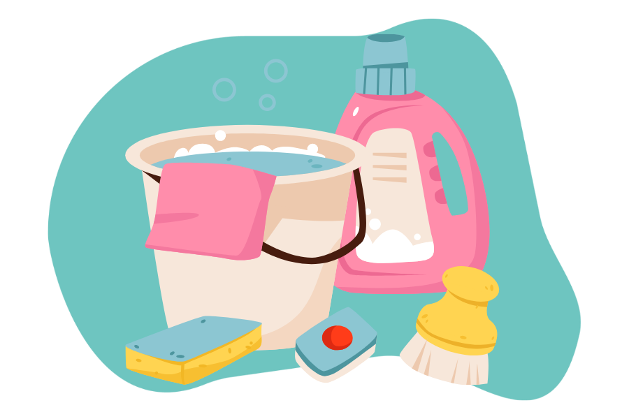 Heavy-duty and natural cleaning solutions we use for deep cleaning.