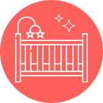 Icon showing a clean crib.