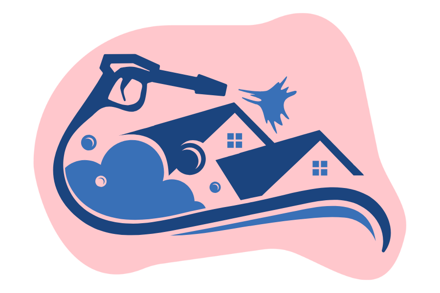 Graphic of our pressure washing service for households in Metro Manila.