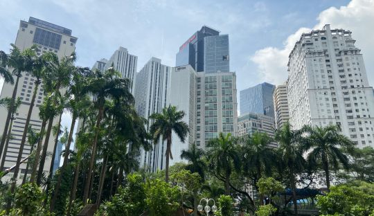 Aerial photo of Quezon City.