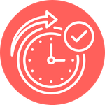 A clock icon to represent our subscription service.