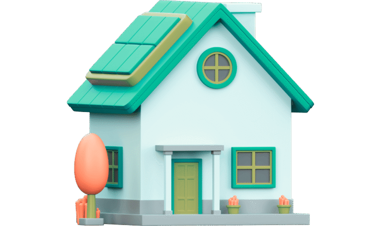 A graphic of a home's exterior.
