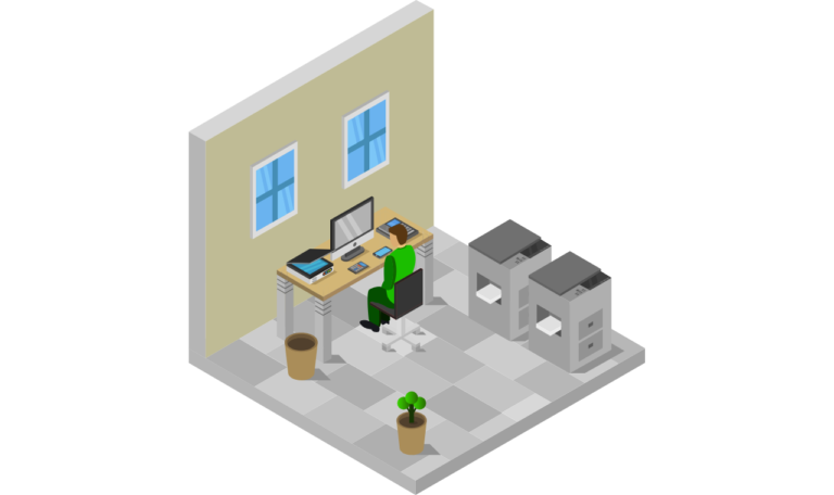 Clean utility room or printing room.